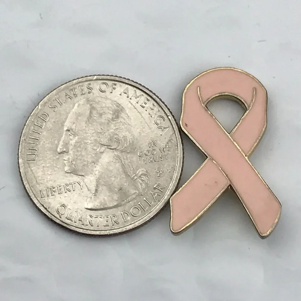 Pink Ribbon Metal Vintage Small Pin Breast Cancer Awareness